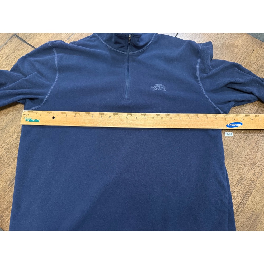 The North Face Mens XL Navy Blue TKA 100 Quarter Zip Fleece Pullover Jacket‎ - Picture 3 of 6